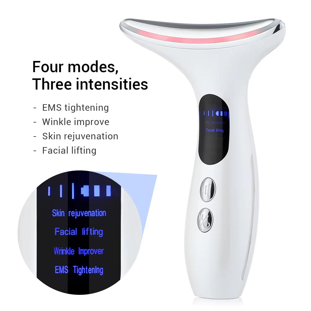 New Face and Neck Care Sonic Vibration Lifting Firming anti Wrinkle Beauty Instrument Reduce Double Chin anti Wrinkle Remove