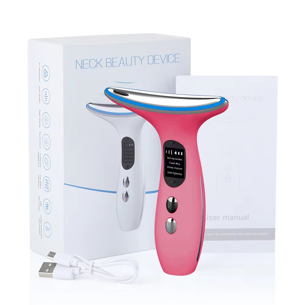 New Face and Neck Care Sonic Vibration Lifting Firming anti Wrinkle Beauty Instrument Reduce Double Chin anti Wrinkle Remove