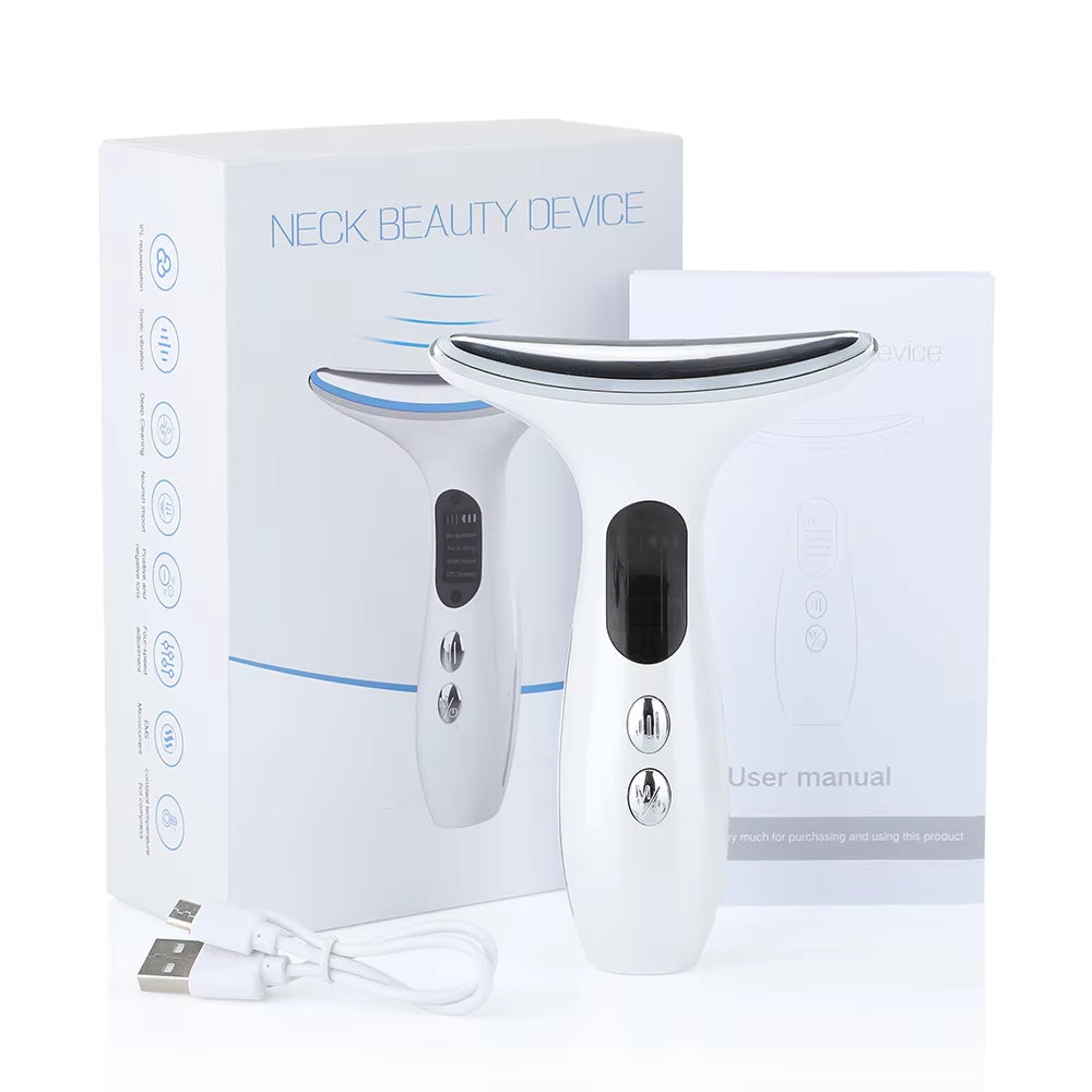 New Face and Neck Care Sonic Vibration Lifting Firming anti Wrinkle Beauty Instrument Reduce Double Chin anti Wrinkle Remove